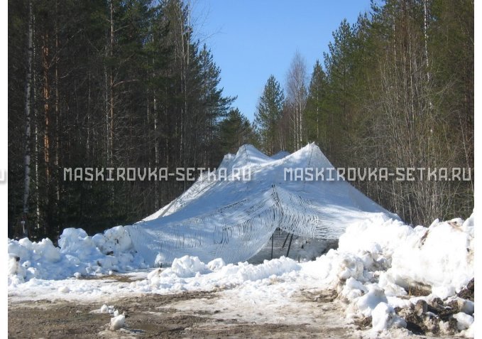 Маскировочная сеть Снег 3х6 м без антипирена – купить по цене 4400 руб. в интернет-магазине в городе Уфа картинка 3